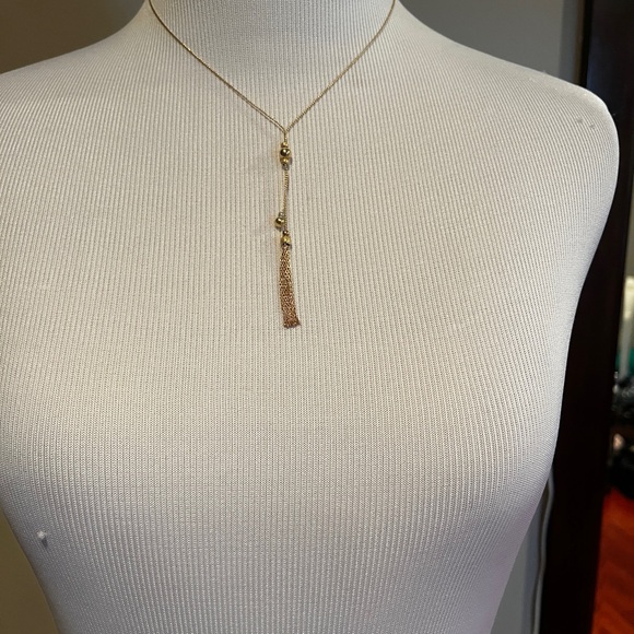Elegant 18k Gold Tassel Necklace from Italy - Picture 5 of 6